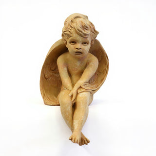 Meditation Cherub Statue - 15-inch — Dusted Sand finish