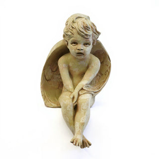 Meditation Cherub Statue - 15-inch — Museum Terracotta finish