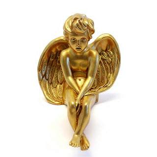 Meditation Cherub Statue - 24-inch — Antique Gold finish