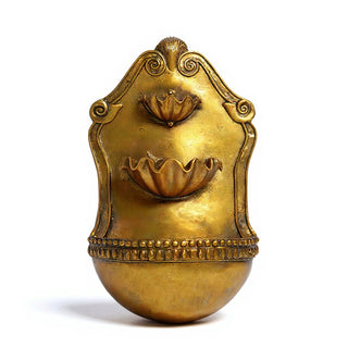 Double Shell Wall Fountain - 24-inch — Antique Gold finish