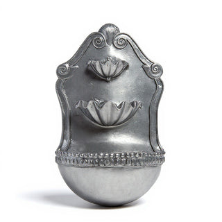 Double Shell Wall Fountain - 24-inch — Antique Silver finish