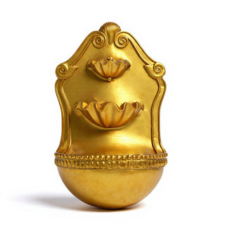 Double Shell Wall Fountain - 24-inch — Deep Gold finish