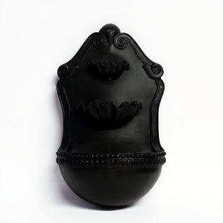 Double Shell Wall Fountain - 24-inch — Flat Black finish