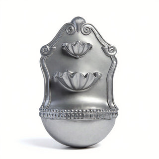 Double Shell Wall Fountain - 24-inch — Silver finish