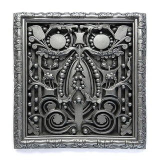 Sullivan Framed Frieze Wall Plaque - 25-inch — Antique Silver finish