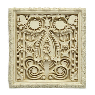 Sullivan Framed Frieze Wall Plaque - 25-inch — Antique White finish