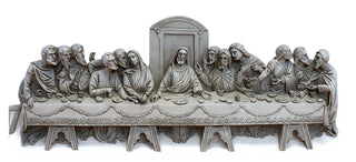 Last Supper Wall Relief Statue - 25-inch