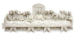 Last Supper Wall Relief Statue - 25-inch