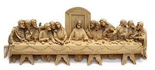 Last Supper Wall Relief Statue - 25-inch