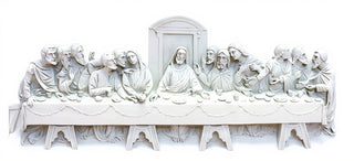 Last Supper Wall Relief Statue - 25-inch