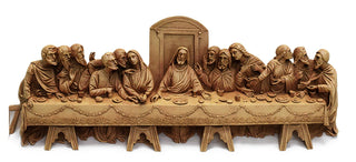 Last Supper Wall Relief Statue - 25-inch