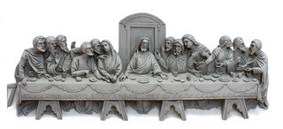 Last Supper Wall Relief Statue - 25-inch