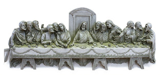 Last Supper Wall Relief Statue - 25-inch