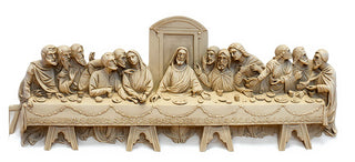 Last Supper Wall Relief Statue - 25-inch