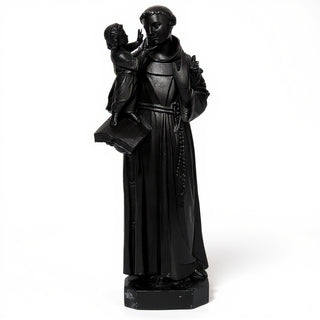 Saint Anthony of Padua with Child Statue - 44-inch — Dusted Black finish