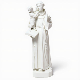 Saint Anthony of Padua with Child Statue - 44-inch — Flat White finish