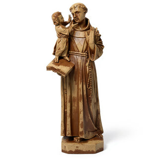 Saint Anthony of Padua with Child Statue - 44-inch — Gothic Stone finish