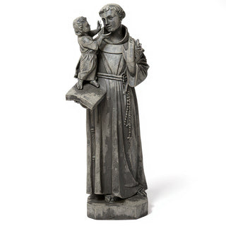 Saint Anthony of Padua with Child Statue - 44-inch — Old Stone finish