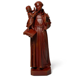 Saint Anthony of Padua with Child Statue - 44-inch — Rust finish