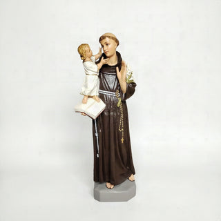 St. Anthony With Child 44-inch Statue - 44-inch - Realistic Color - Hand-Painted