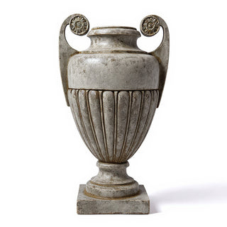 Curl Handle Urn Planter - 19.5-inch — Antique Stone finish