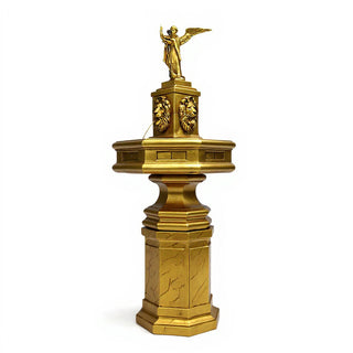 Saint Michael the Archangel Fountain — Antique Gold finish