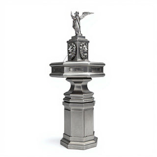 Saint Michael the Archangel Fountain — Aged Silver finish
