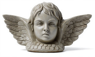 Angel with Wing Plaque Statue - 16-inch