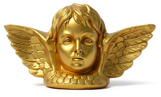Angel with Wing Plaque Statue - 16-inch