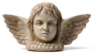 Angel with Wing Plaque Statue - 16-inch