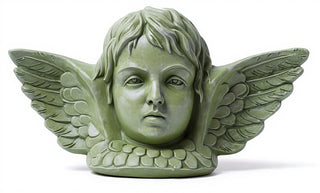 Angel with Wing Plaque Statue - 16-inch