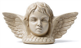 Angel with Wing Plaque Statue - 16-inch