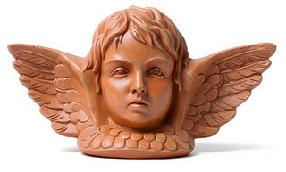 Angel with Wing Plaque Statue - 16-inch
