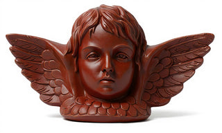 Angel with Wing Plaque Statue - 16-inch