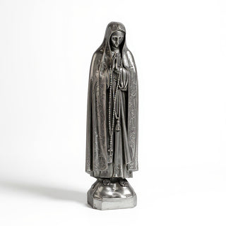 Our Lady of Fatima Statue - 36-inch — Aged Silver finish