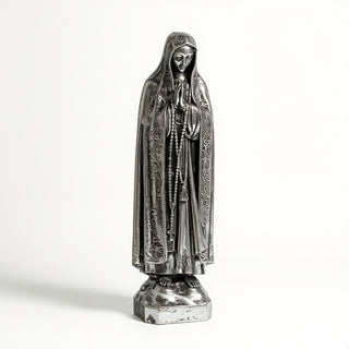 Our Lady of Fatima Statue - 36-inch — Antique Silver finish