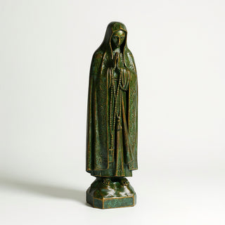 Our Lady of Fatima Statue - 36-inch — Green Bronze finish