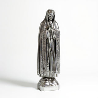 Our Lady of Fatima Statue - 36-inch — Silver finish