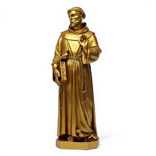 Saint Francis of Assisi Statue - 37-inch — Antique Gold finish