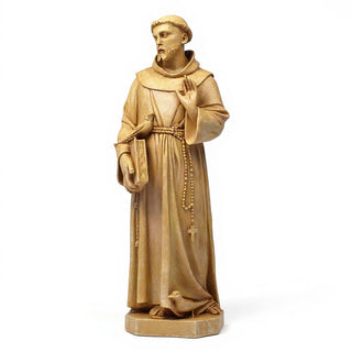 Saint Francis of Assisi Statue - 37-inch — Dusted Sand finish