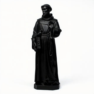 Saint Francis of Assisi Statue - 37-inch — Flat Black finish