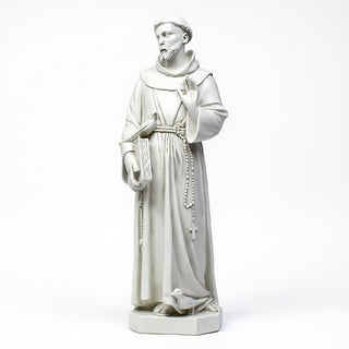 Saint Francis of Assisi Statue - 37-inch — Flat White finish