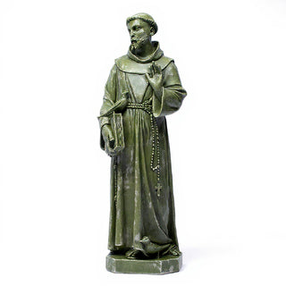 Saint Francis of Assisi Statue - 37-inch — Mossy Green finish