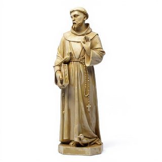 Saint Francis of Assisi Statue - 37-inch — Museum Terracotta finish