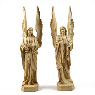 Cathedral Angels Statue - 89-inch — Dusted Sand finish