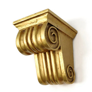 Scroll Drapery Bracket Wall Bracket - 6-inch — Antique Gold finish