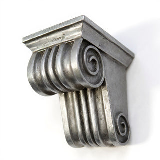 Scroll Drapery Bracket Wall Bracket - 6-inch — Aged Silver finish