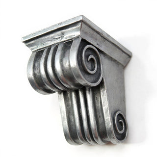 Scroll Drapery Bracket Wall Bracket - 6-inch — Antique Silver finish