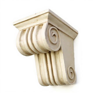 Scroll Drapery Bracket Wall Bracket - 6-inch — Antique White finish