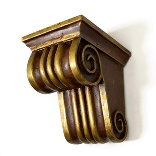 Scroll Drapery Bracket Wall Bracket - 6-inch — Bronze finish